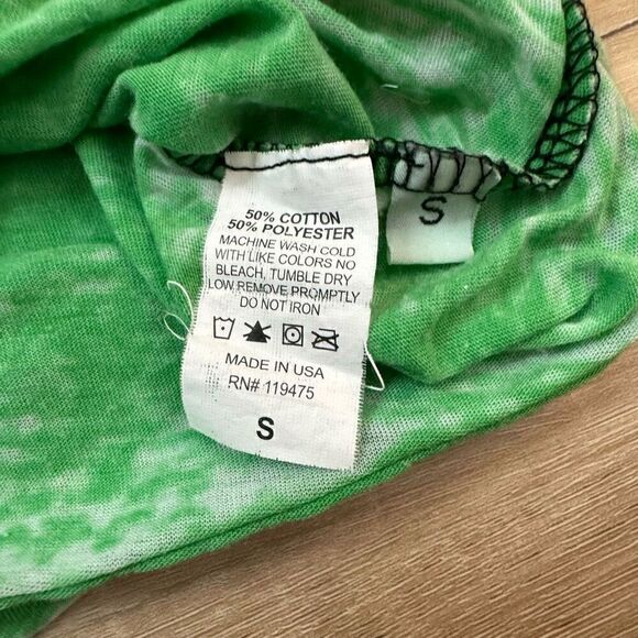 Affliction Womens S Lady Luck VNeck Tee Studded Green Burnout Alternative Grunge - Picture 3 of 4